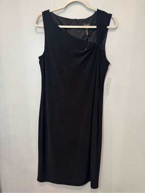 Laundry by Shelli Segal Women's Black Dress Midi Sleeveless  Size 12 NEW